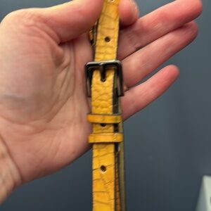 The Limited Croc Embossed Skinny Belt- Size Medium